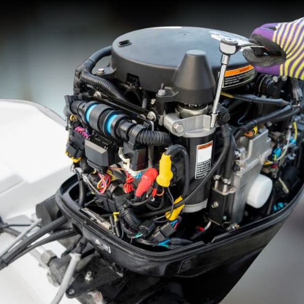 Mechanical repairs at Spicer's Marina