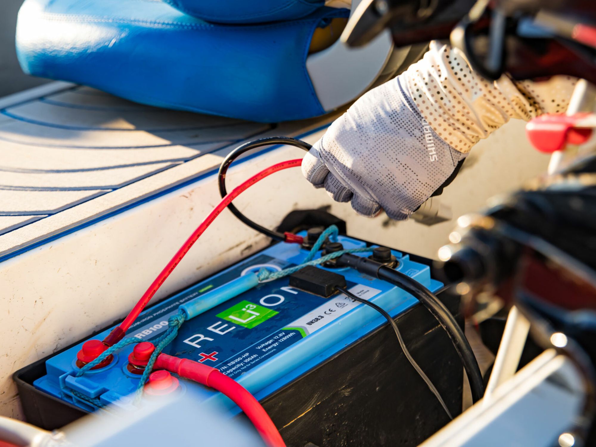 Electrical work at Spicer's Marina